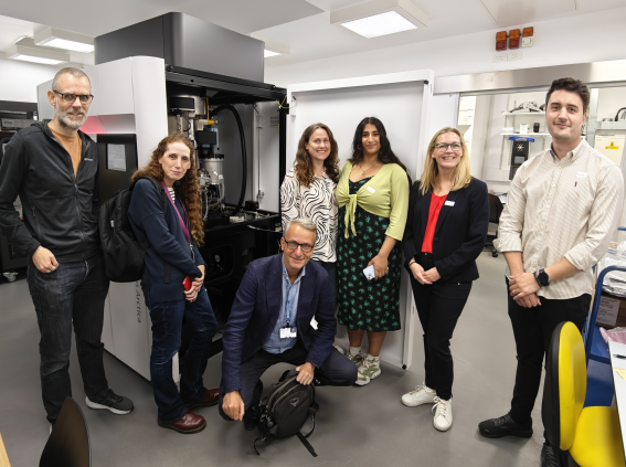 Image taken during the BHF visit to the GW4 cryoEM Facility